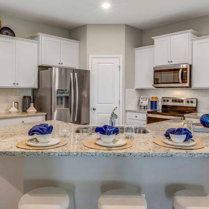 Staged kitchen area