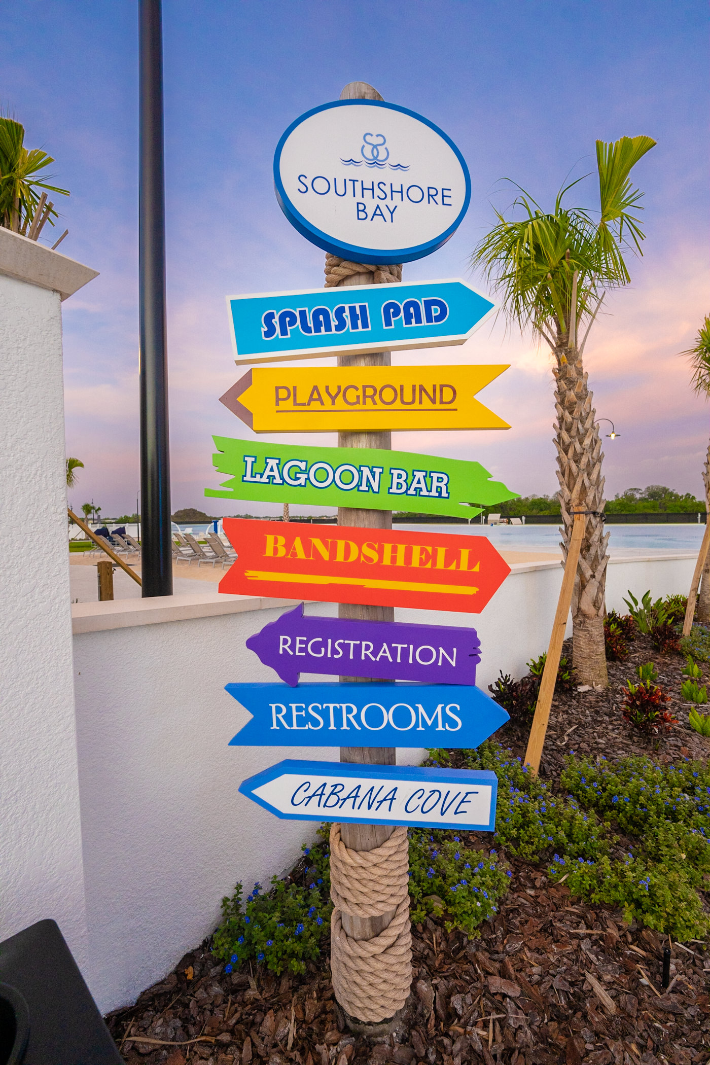 Southshore Bay directional sign